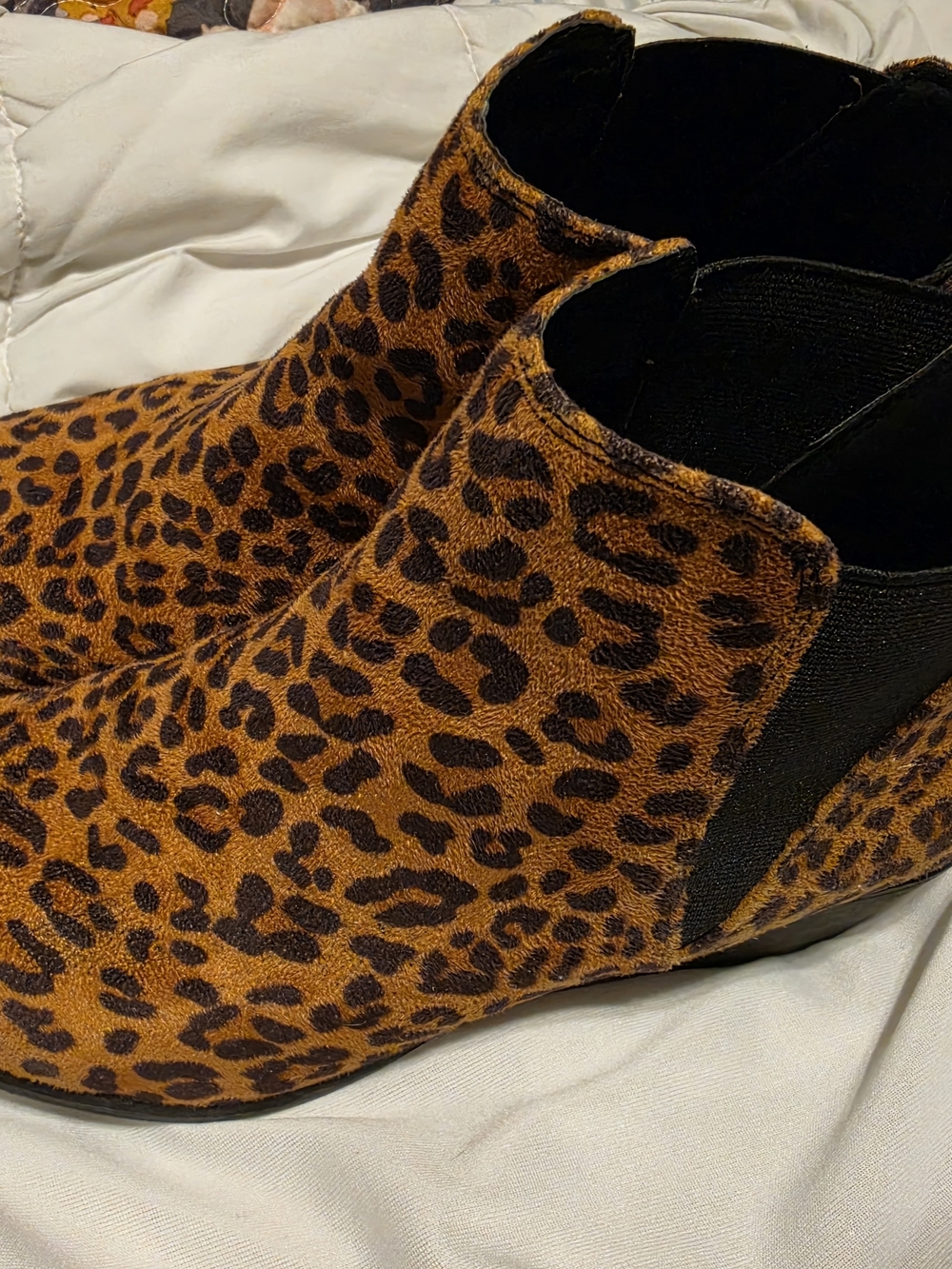 Esprit Leopard Print Ankle Boots Size 9.5